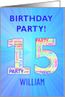 15th Birthday Party Invitation card