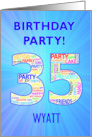 35th Birthday Party Invitation card
