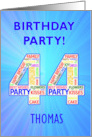 44th Birthday Party Invitation card