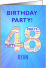 48th Birthday Party Invitation card