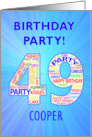 49th Birthday Party Invitation card
