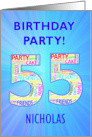 55th Birthday Party Invitation card