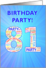 81st Birthday Party Invitation card