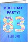 83rd Birthday Party Invitation card