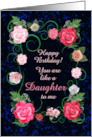 Like a Daughter Birthday Beautiful Pink Roses card