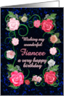 Fiancee Birthday Beautiful Pink Roses card