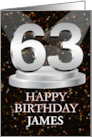 63rd Birthday Add A Name James Spotlights card