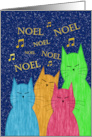 Cats Singing Noel Christmas card