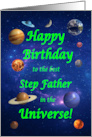 Step Father Birthday Best in the Universe card