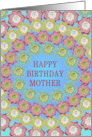 Birthday Mother Crochet Flowers card