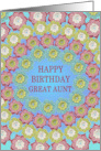 Great Aunt Birthday Crochet Flowers card