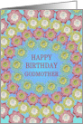 Godmother Birthday Crochet Flowers card