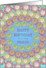 Friend Birthday Crochet Flowers card