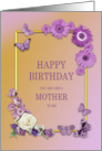 Like a Mother Birthday Flowers and Butterflies card