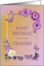 Grandma Birthday Flowers and Butterflies card