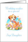 Step Daughter Birthday Puppy Dog card
