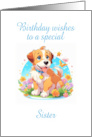 Sister Birthday Puppy Dog card