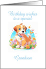Grandson Birthday Puppy Dog card