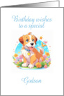 Godson Birthday Puppy Dog card