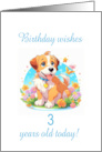 3rd Birthday Puppy Dog card