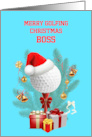 Boss Golfing Christmas card