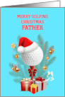 Father Golfing Christmas card