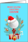 Cousin Golfing Christmas card