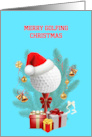 Merry Golfing Christmas card