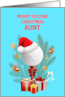 Aunt Golfing Christmas card