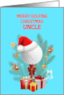 Uncle Golfing Christmas card