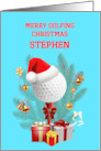 Add A Name Golfing Christmas card