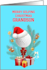 Grandson Golfing Christmas card