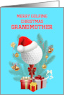 Grandmother Golfing Christmas card