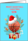 Son Basketball Christmas card