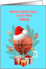 Add a Name Basketball Christmas card