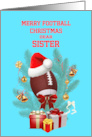 Sister Football Christmas card