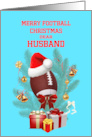 Husband Football Christmas card