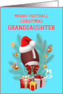 Granddaughter Football Christmas card