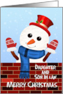 Daughter and Son in Law Christmas Snow Man card