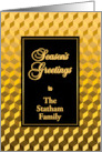 Add A Name To Seasons Greetings Golden Effect Blocks card