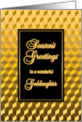 Goddaughter Seasons Greetings Golden Effect Blocks card