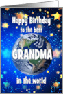 Best Grandma In The World Birthday card
