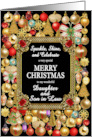 Daughter and Son in Law Merry Christmas with Ornaments card