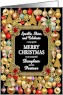 Daughter and her Partner Merry Christmas with Ornaments card