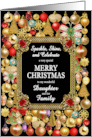 Daughter and her Family Merry Christmas with Ornaments card
