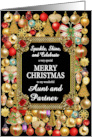 Aunt and her Partner Merry Christmas with Ornaments card