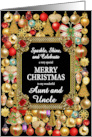 Aunt and Uncle Merry Christmas with Ornaments card