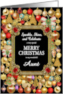 Aunt Merry Christmas with Ornaments card
