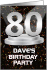 80th Birthday Party Invitation Add A Name Dave Spotlights card