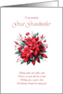 Great Grandmother Christmas Poinsettias card